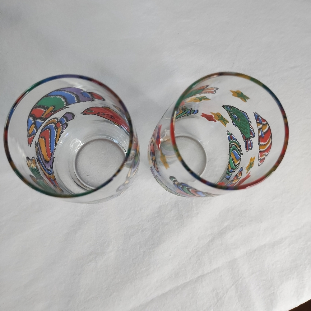 1980's Libbey Tropical Fish 16 oz Tumbler Water Glasses ( 2 in set) - Picture 3 of 5